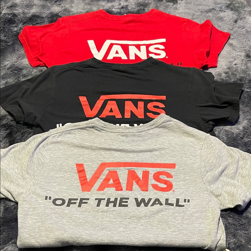 Vans Women’s Short Sleeve Tees - Red, Black, Gray